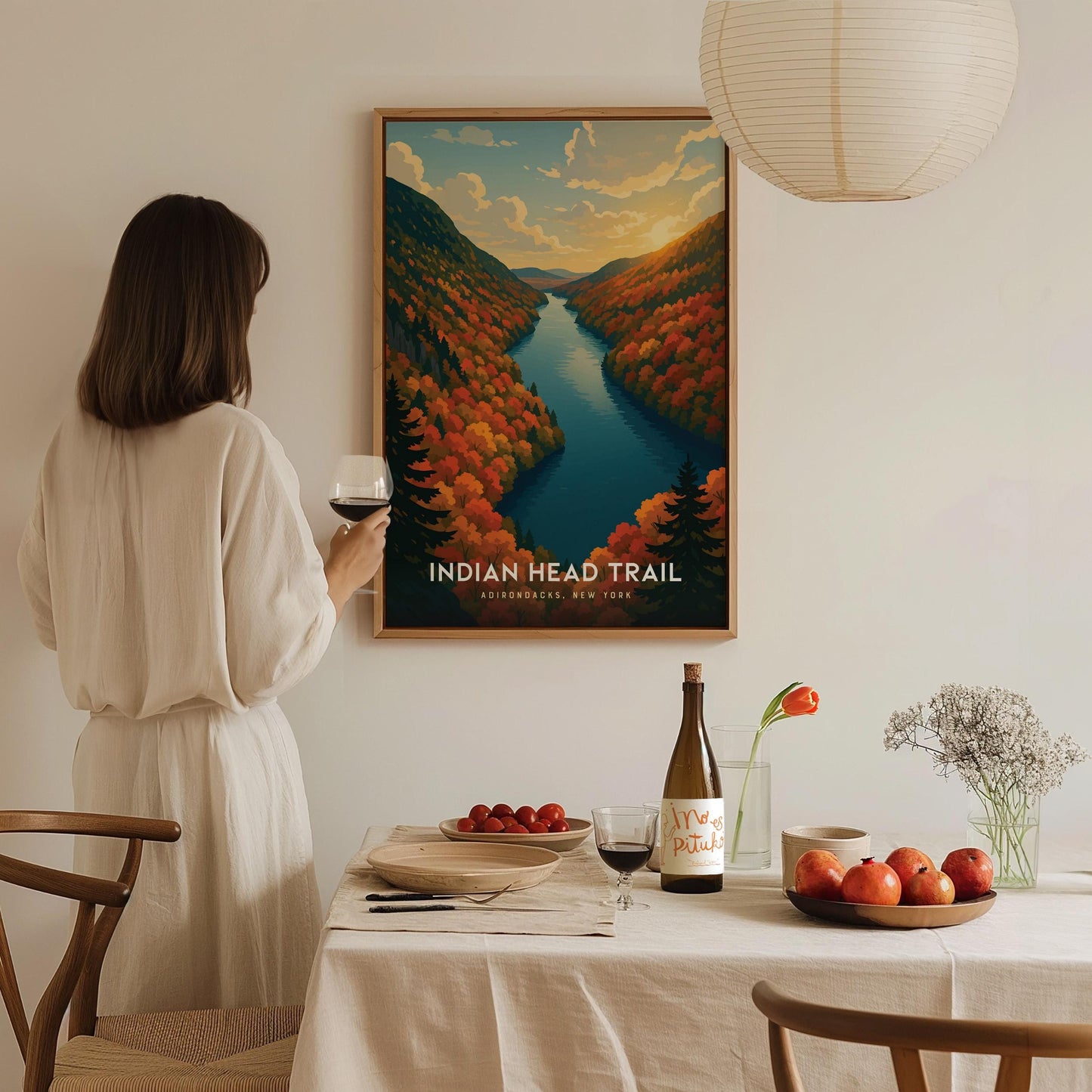 Indian Head Trail Adirondacks New York Framed Travel Print Wall Art