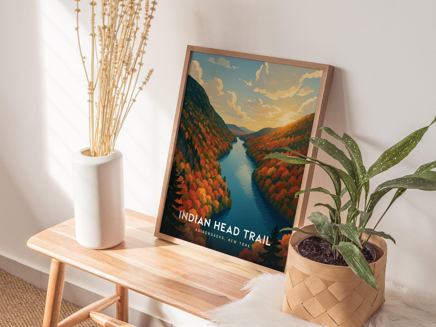 Indian Head Trail Adirondacks New York Framed Travel Print Wall Art