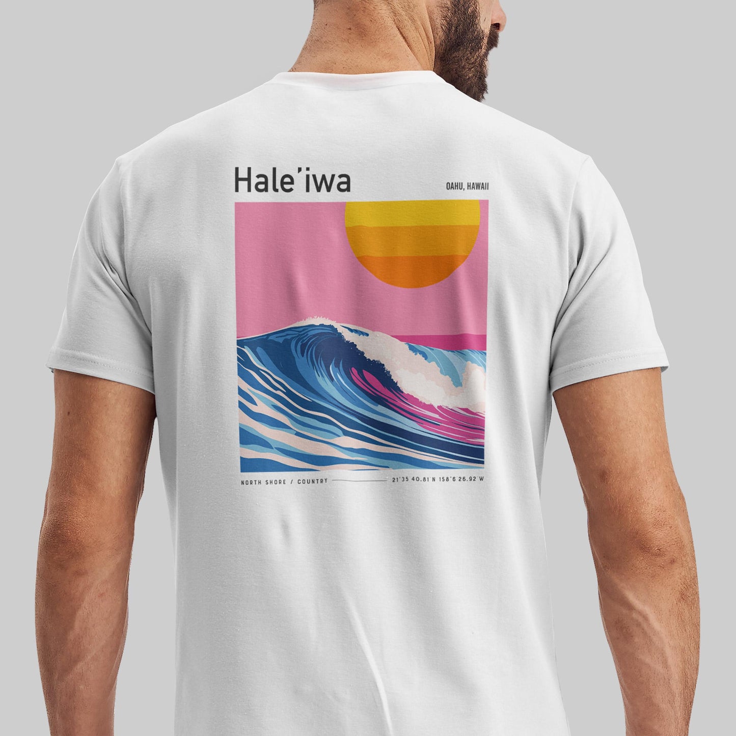 Haleiwa North Shore Oahu Hawaii Surf Shirt Pocket Tee