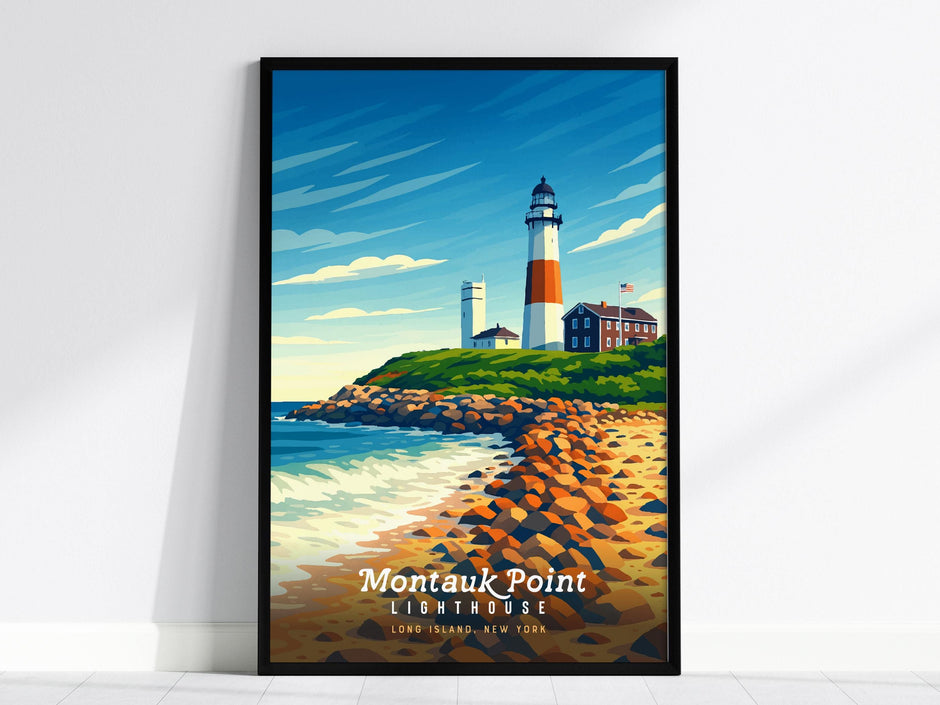 Montauk Point Lighthouse New York Coastal Wall Art