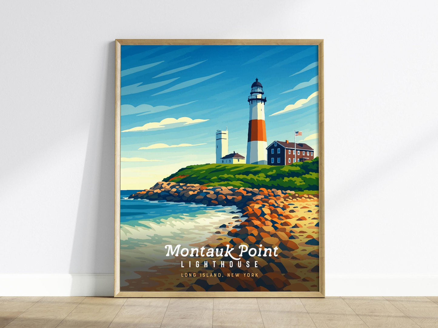 Montauk Point Lighthouse New York Coastal Wall Art