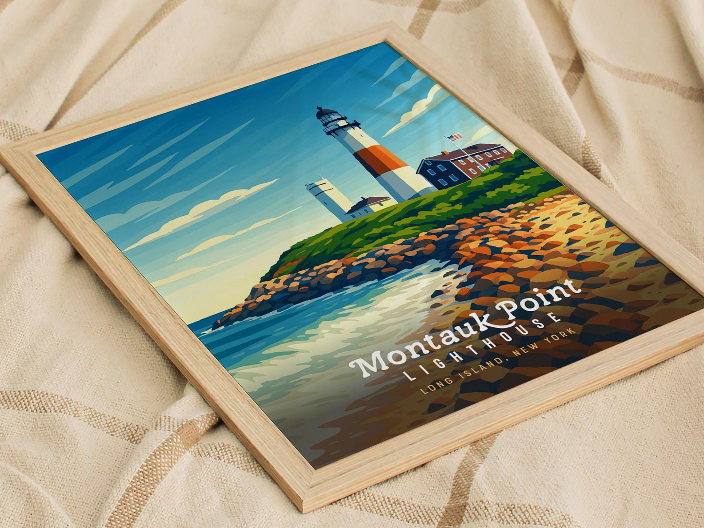 Montauk Point Lighthouse New York Coastal Wall Art