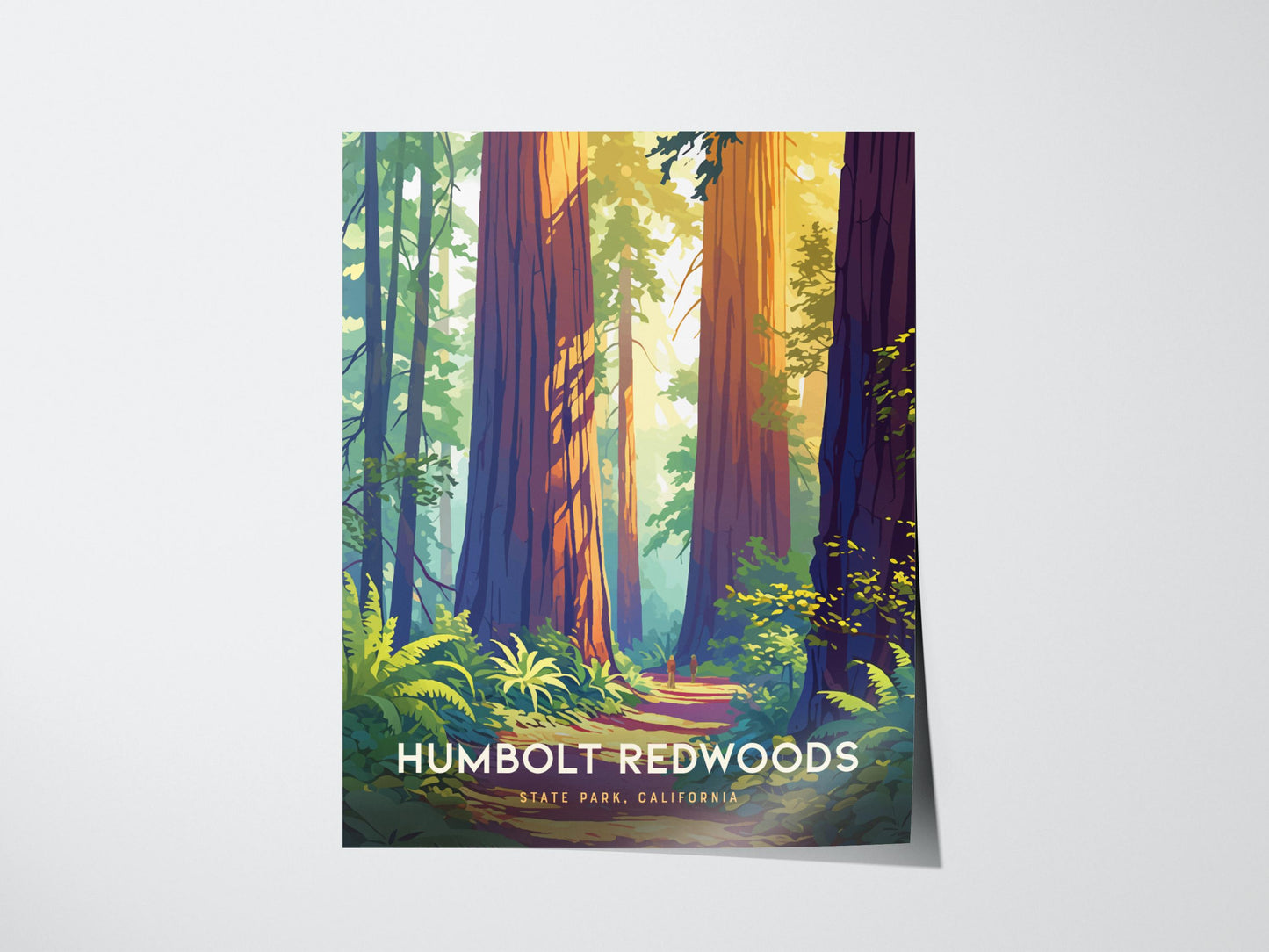 Humboldt Redwoods California State Park Framed Travel Print Wall Art