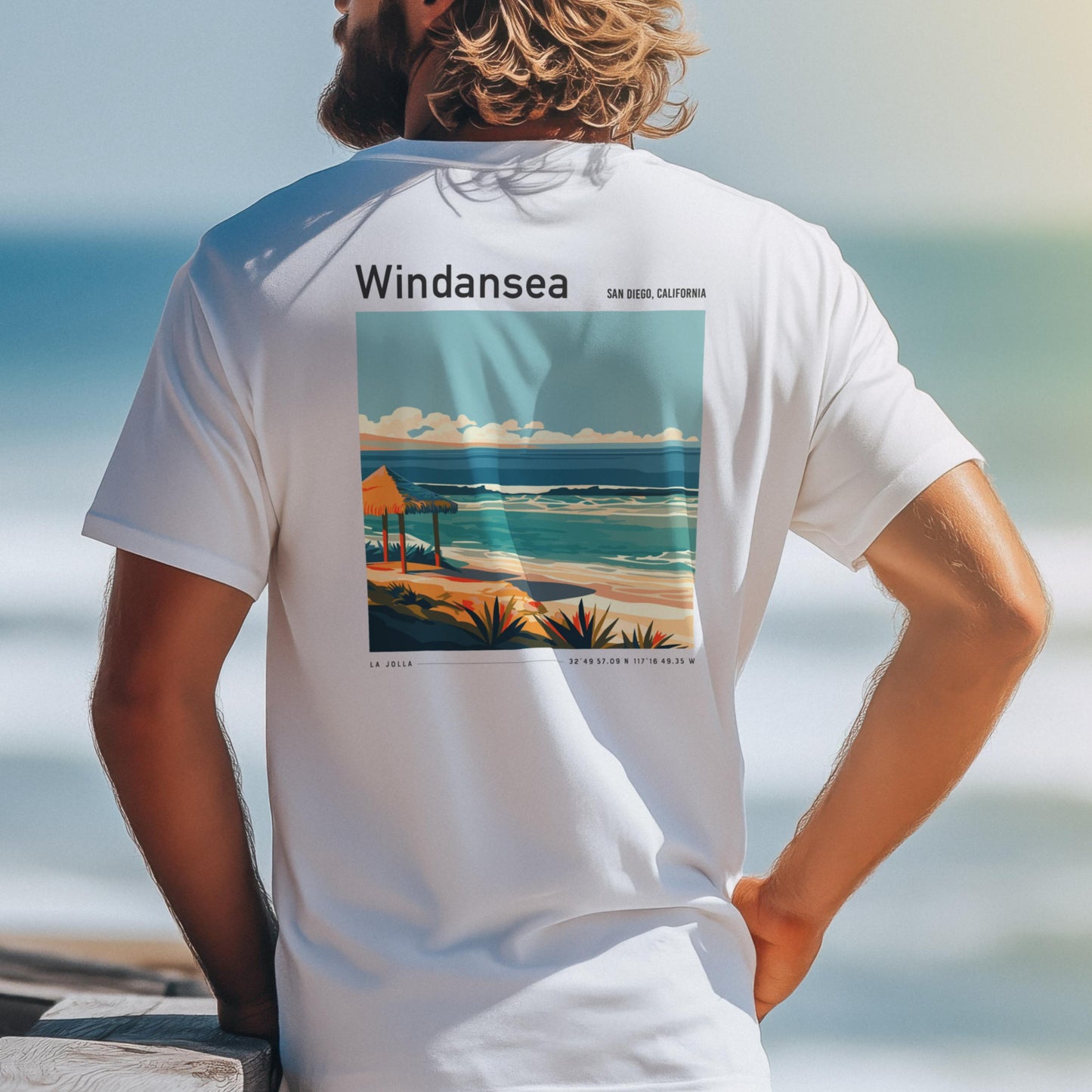 Windansea La Jolla California Vintage Surf Shirt Pocket Tee