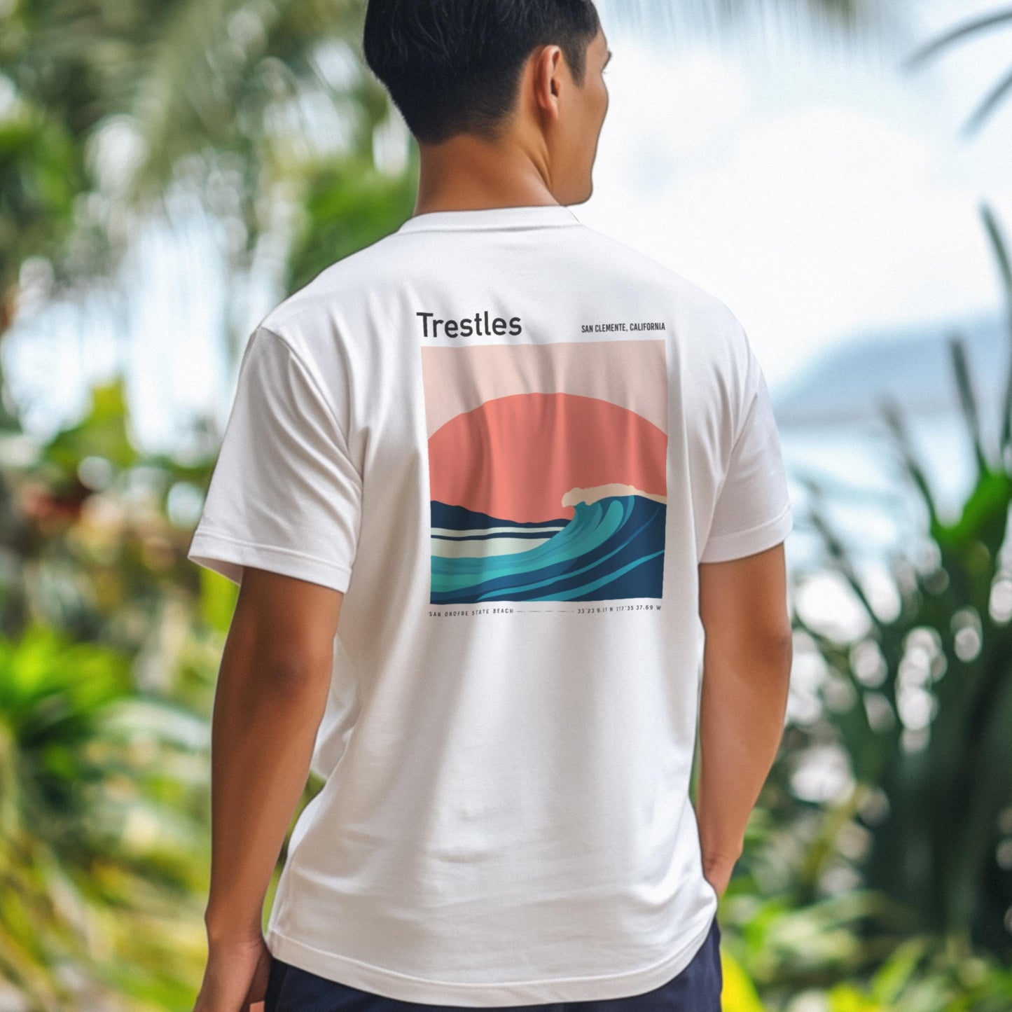 Trestles San Clemente California Surf Shirt Vintage Pocket Tee