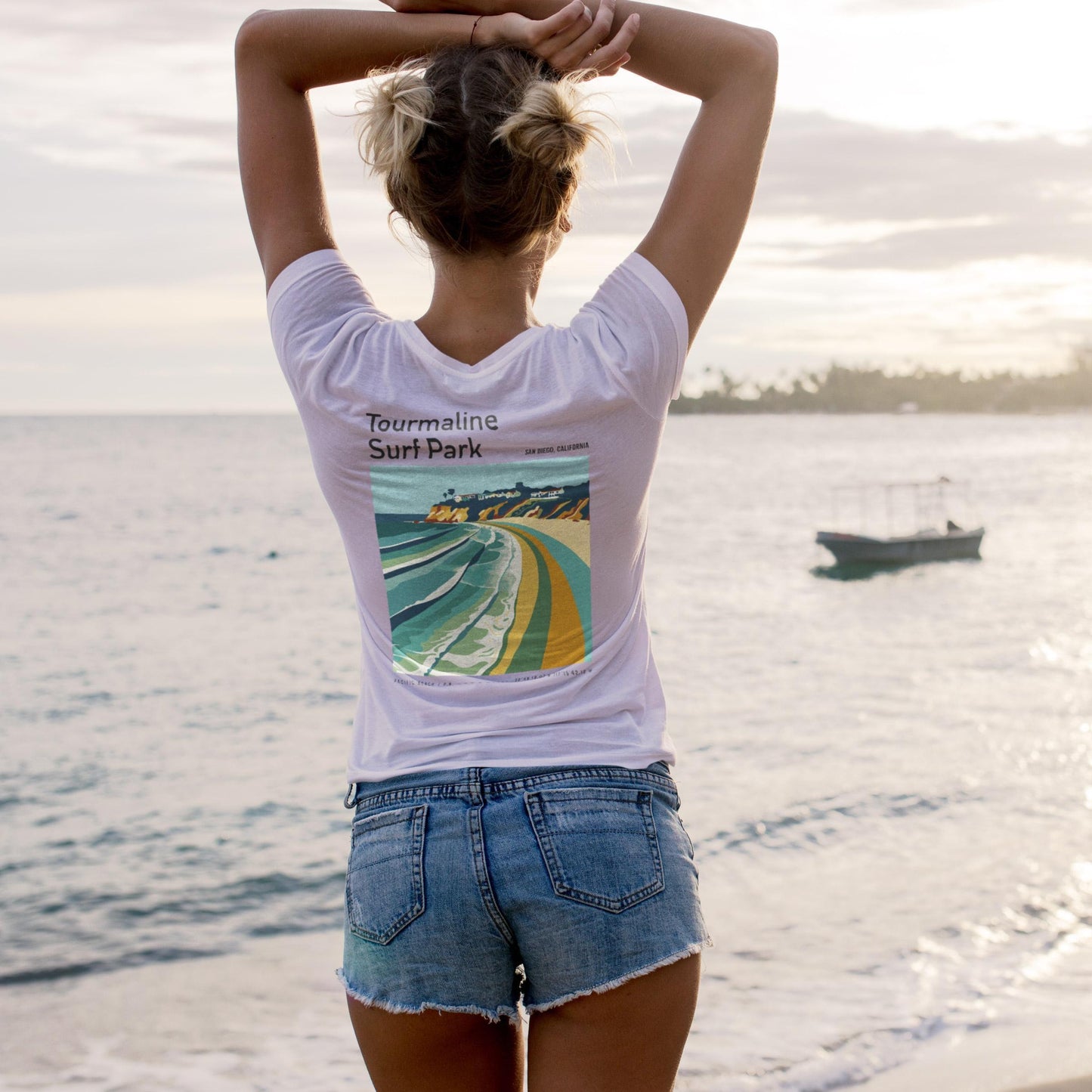 Tourmaline Surf Park Pacific Beach California Surfer Shirt Vintage Pocket Tee
