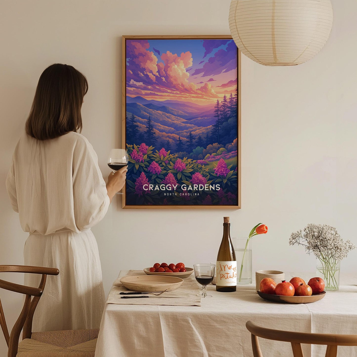 Craggy Gardens Blue Ridge Parkway North Carolina Framed Travel Print Wall Art