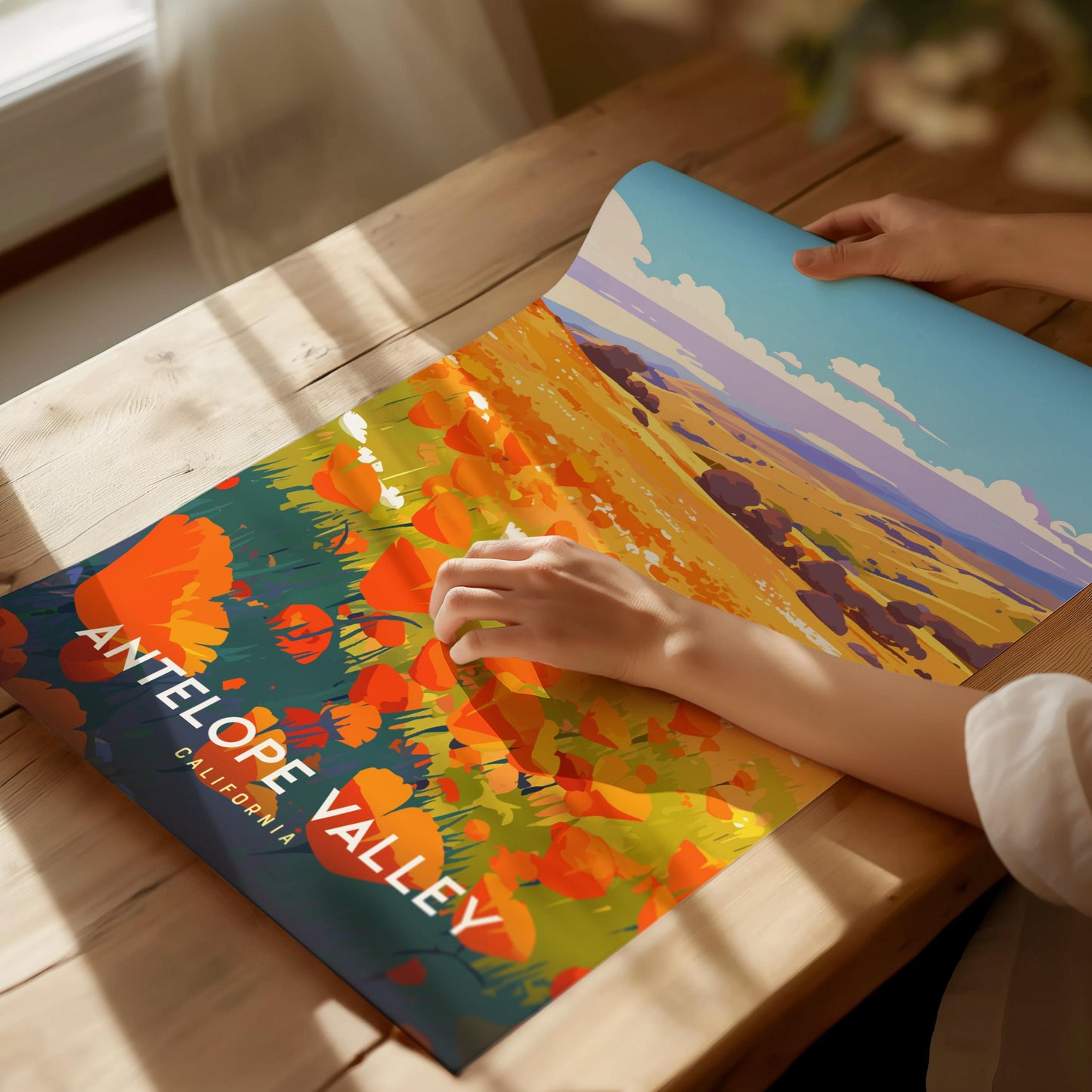 Antelope Valley Poppy California Super Bloom Framed Travel Print Wall Art