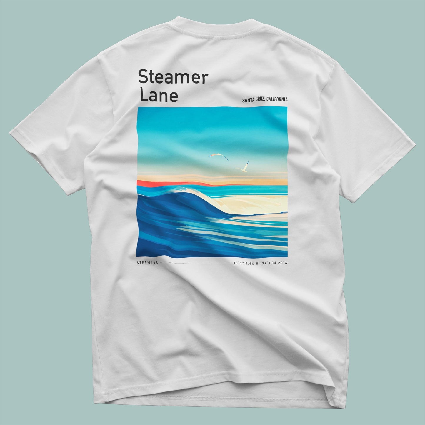 Steamer Lane Santa Cruz California Surf Shirt Vintage Pocket T-Shirt