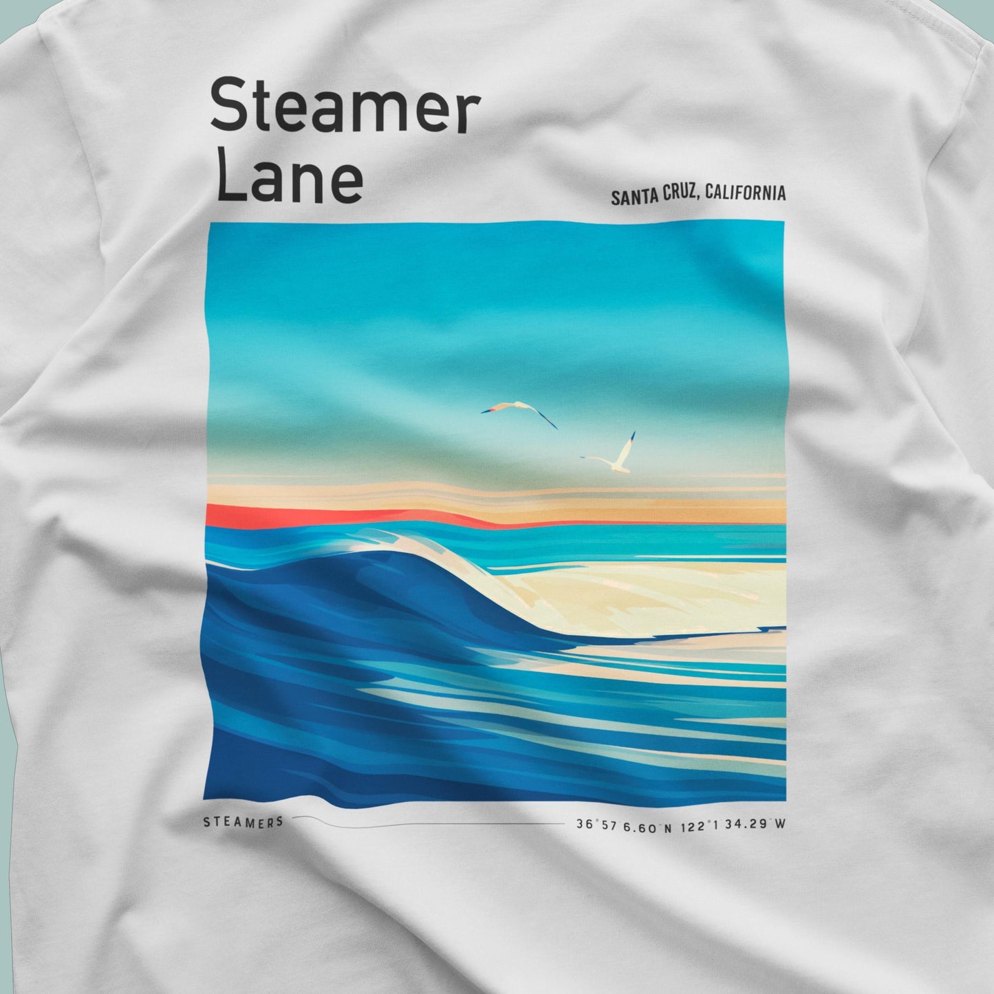 Steamer Lane Santa Cruz California Surf Shirt Vintage Pocket T-Shirt