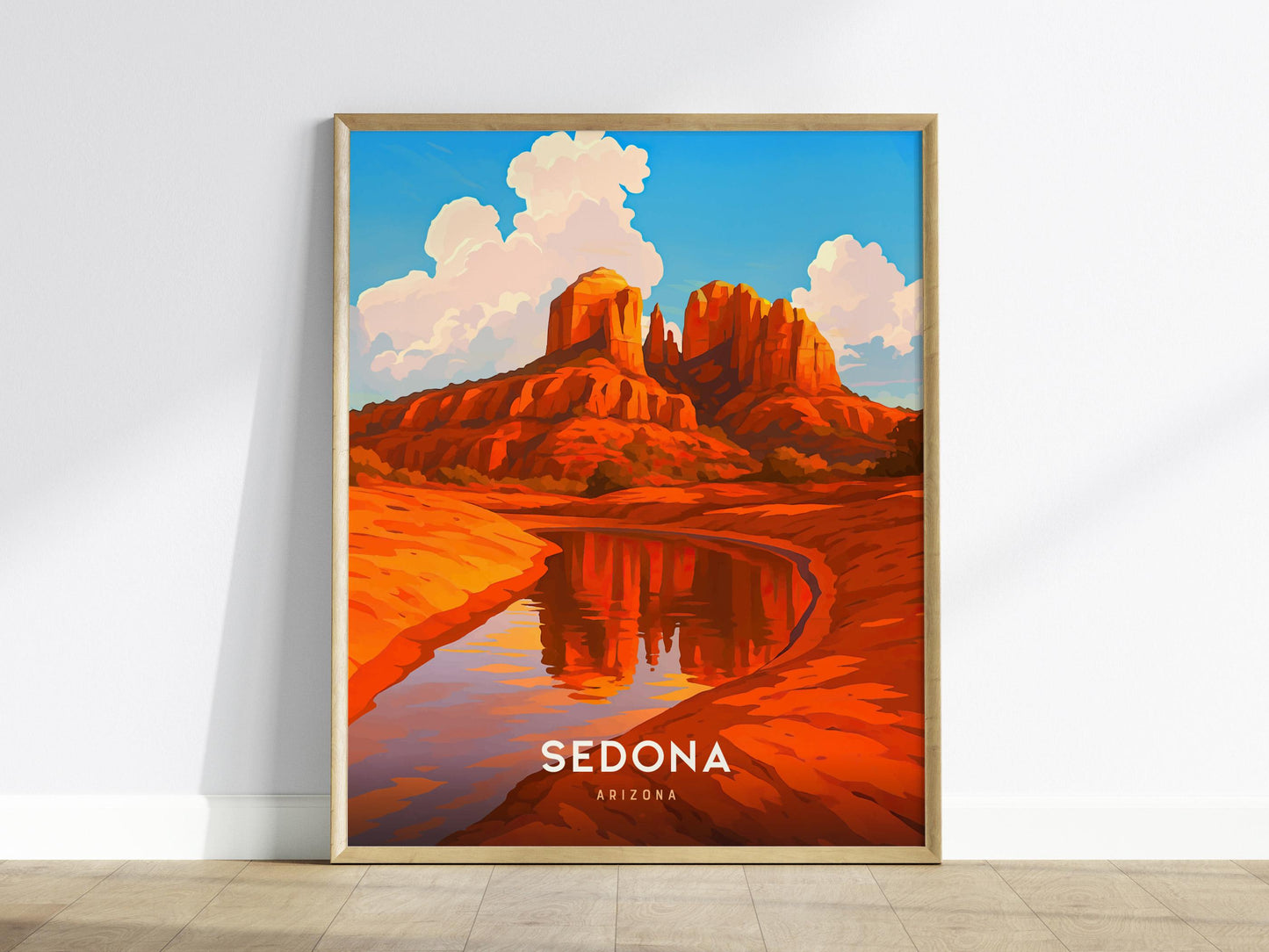 Sedona Arizona Desert Landscape Framed Travel Print Wall Art