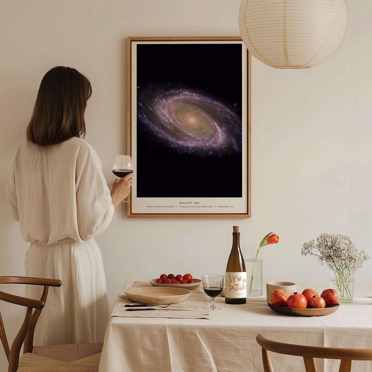 M81 Spiral Galaxy NASA Space Print Wall Art