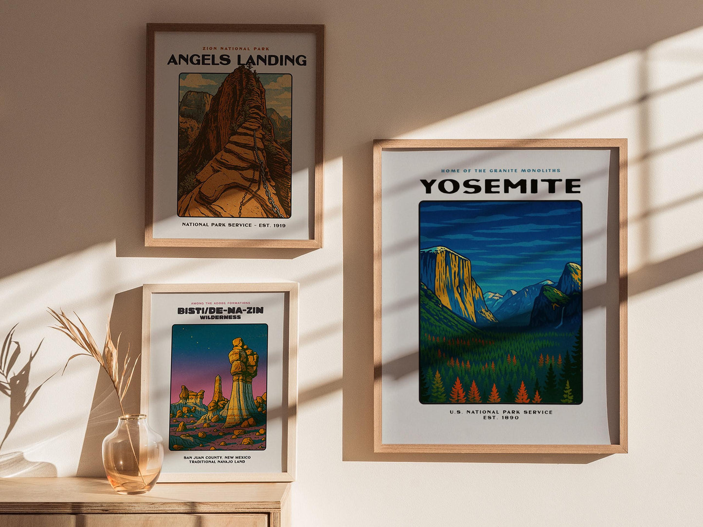 Yosemite National Park Poster | Vintage WPA-Style Travel Print | Framed or Unframed Wall Art