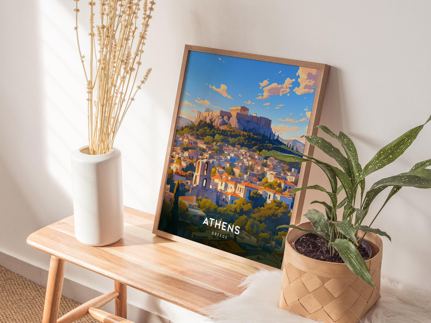 Athens Greece Acropolis & Parthenon Travel Print Wall Art