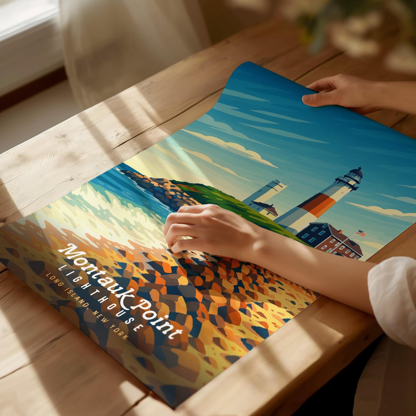 Montauk Point Lighthouse New York Coastal Wall Art