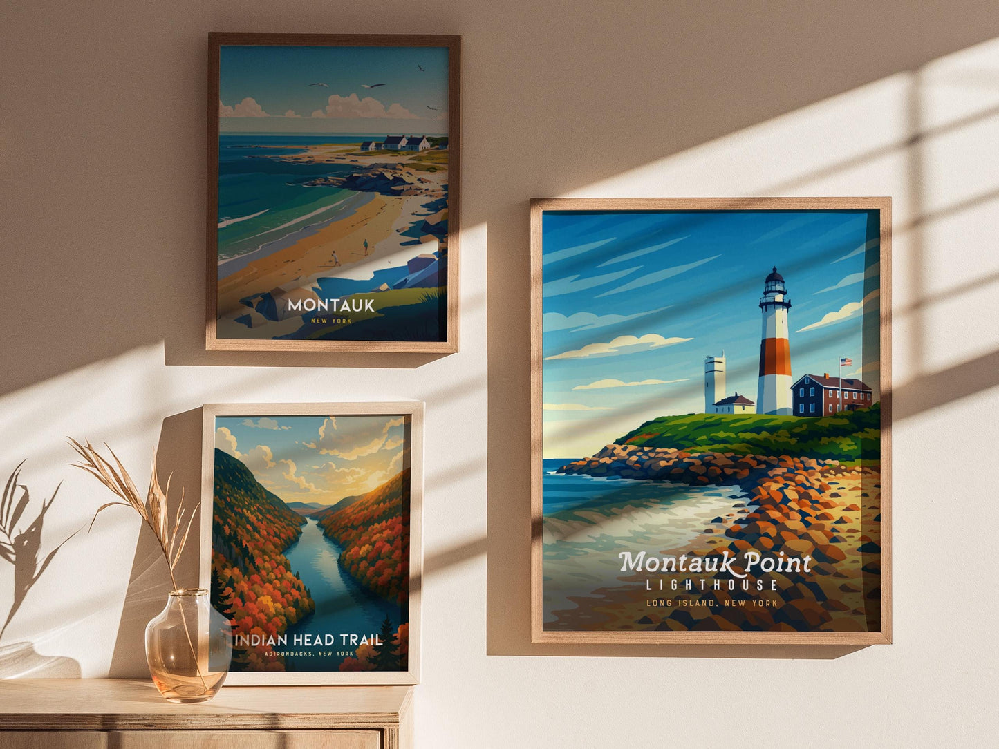 Montauk Point Lighthouse New York Coastal Wall Art