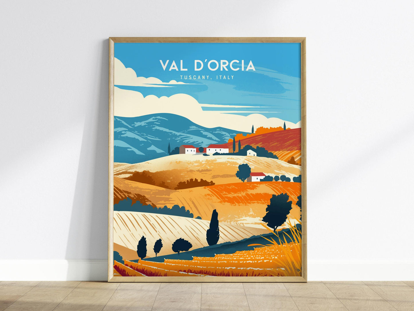 Val dOrcia Tuscany Italy Countryside Travel Print Wall Art