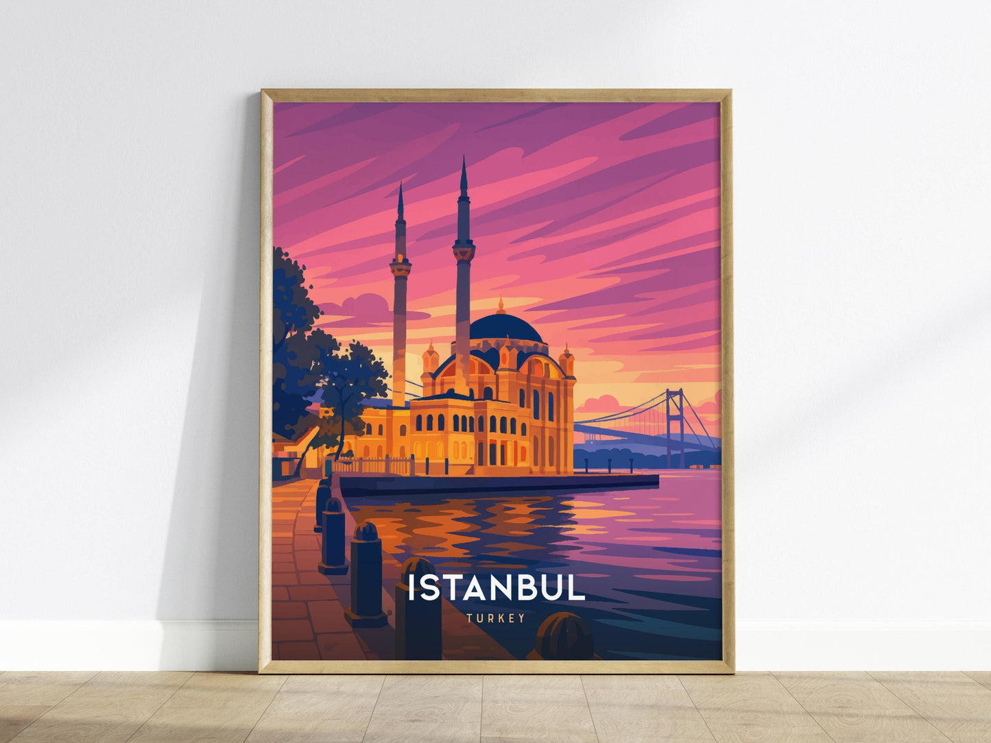 Istanbul Turkey Ortaköy Mosque & Bosphorus Bridge Wall Art
