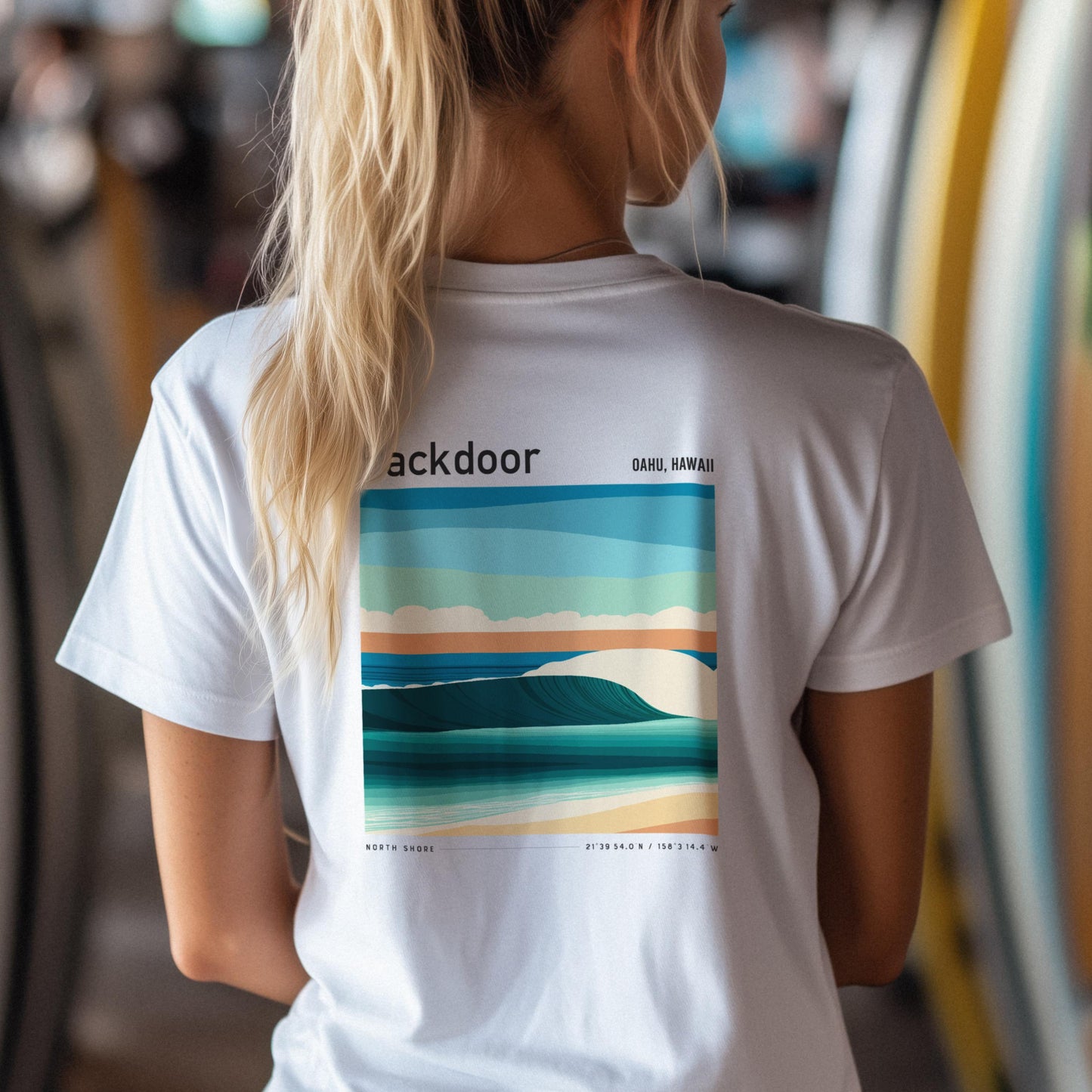 Backdoor Pocket Tee Pipeline North Shore Hawaii Vintage Surf Shirt