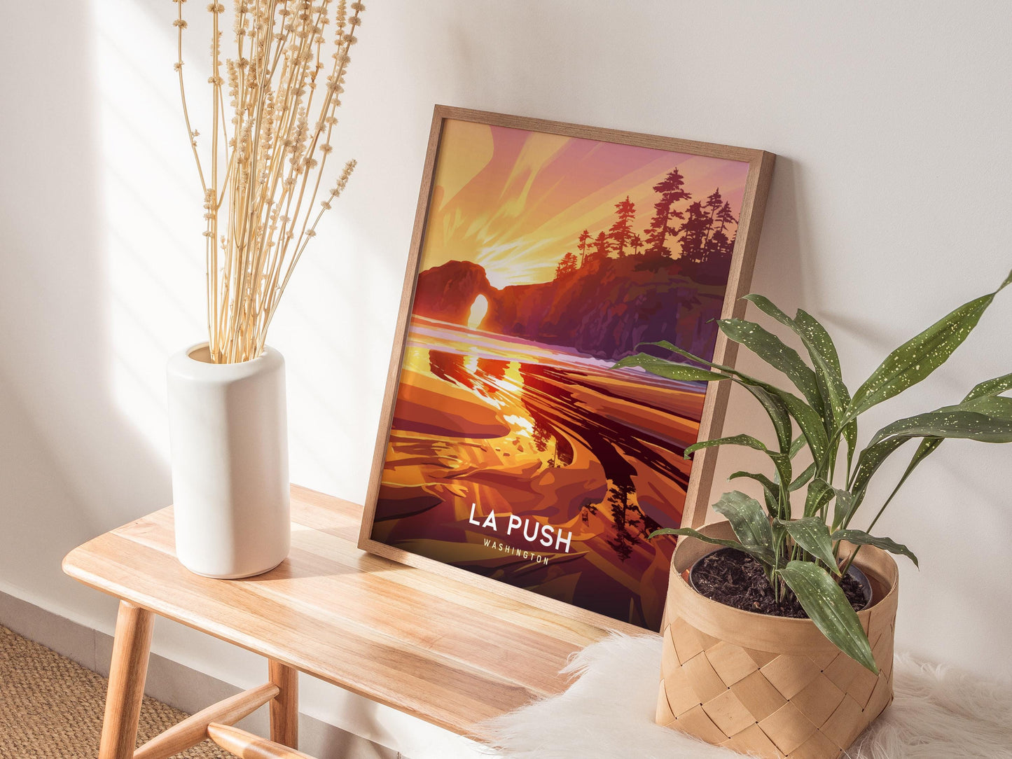 La Push Washington Sunset Beach Print Pacific Northwest Wall Art