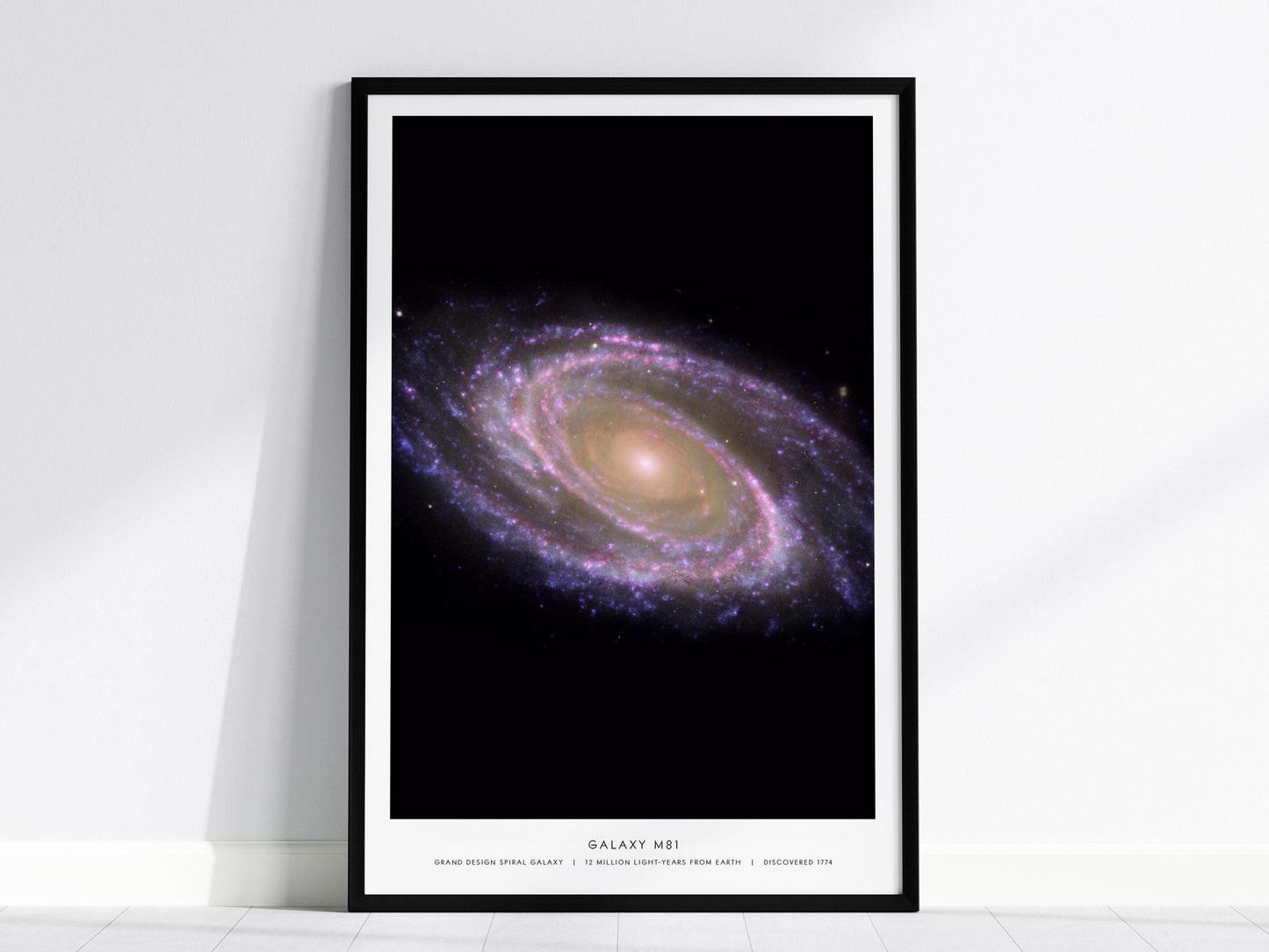 M81 Spiral Galaxy NASA Space Print Wall Art