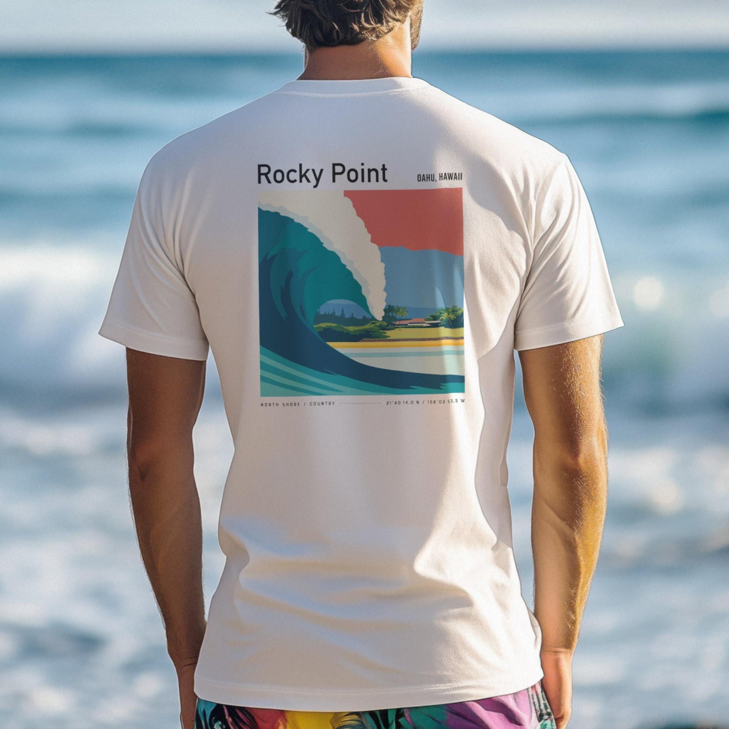 Rocky Point North Shore Oahu Hawaii Vintage Surf Shirt Pocket Tee