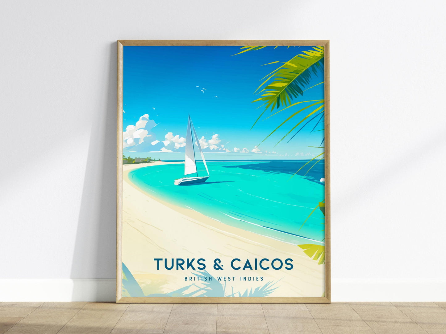 Turks and Caicos Beach Caribbean Travel Print Wall Art