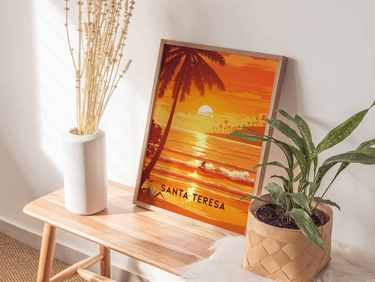 Santa Teresa Costa Rica Tropical Beach Sunset Surf Print Wall Art