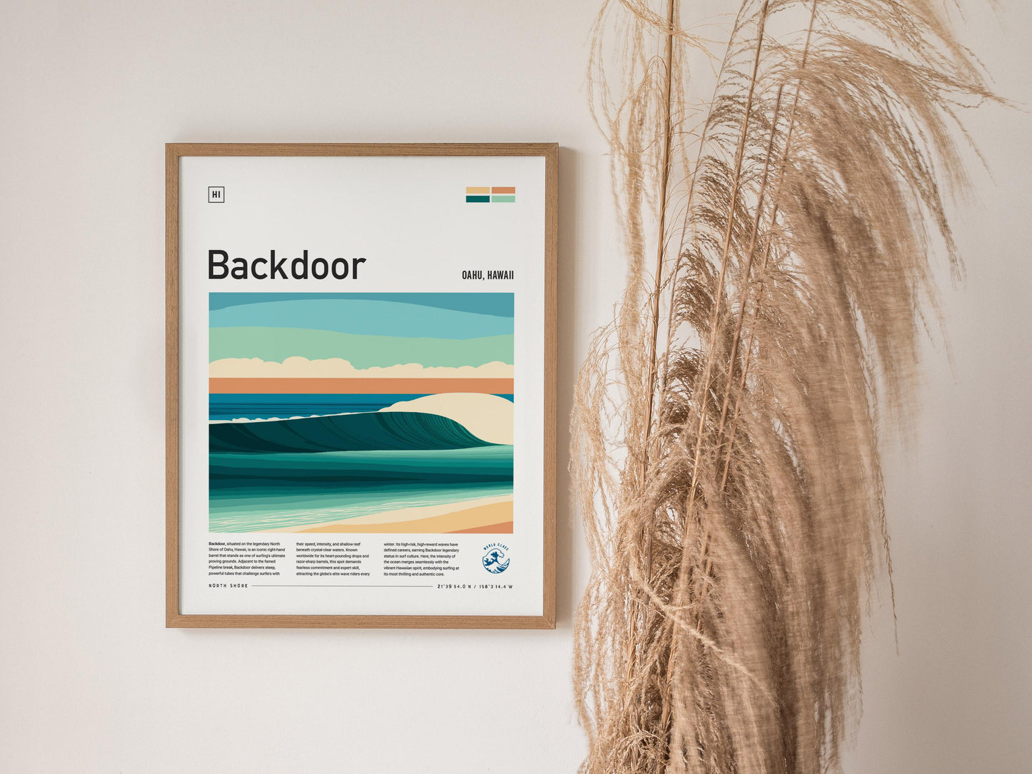 Backdoor Surf Spot Pipeline North Shore Oahu Hawaii Surfer Wall Art