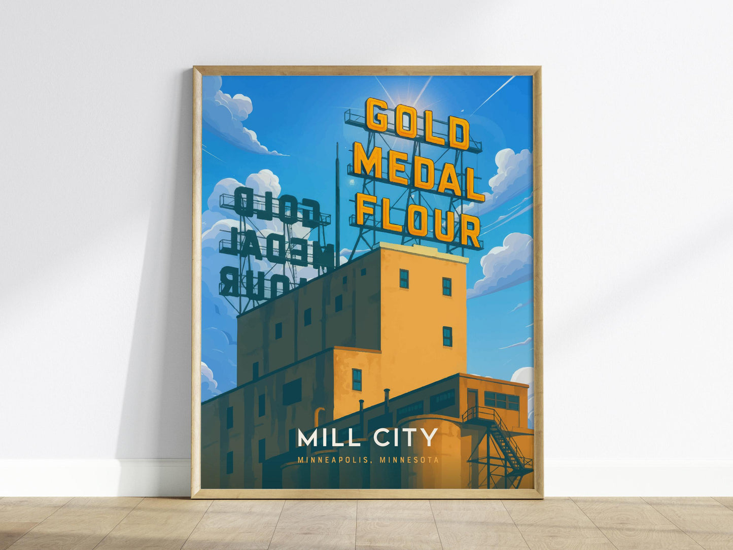 Gold Medal Flour Sign Minneapolis Minnesota Landmark Wall Art