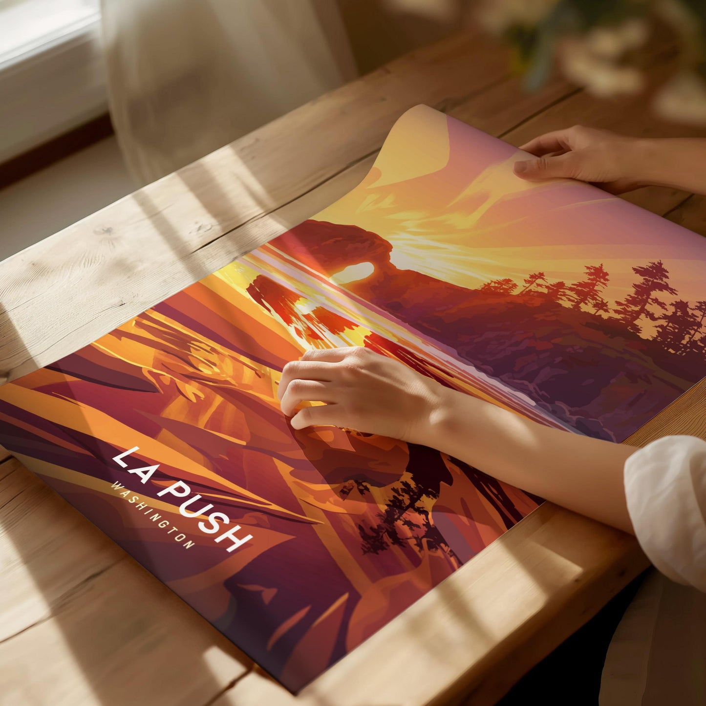 La Push Washington Sunset Beach Print Pacific Northwest Wall Art