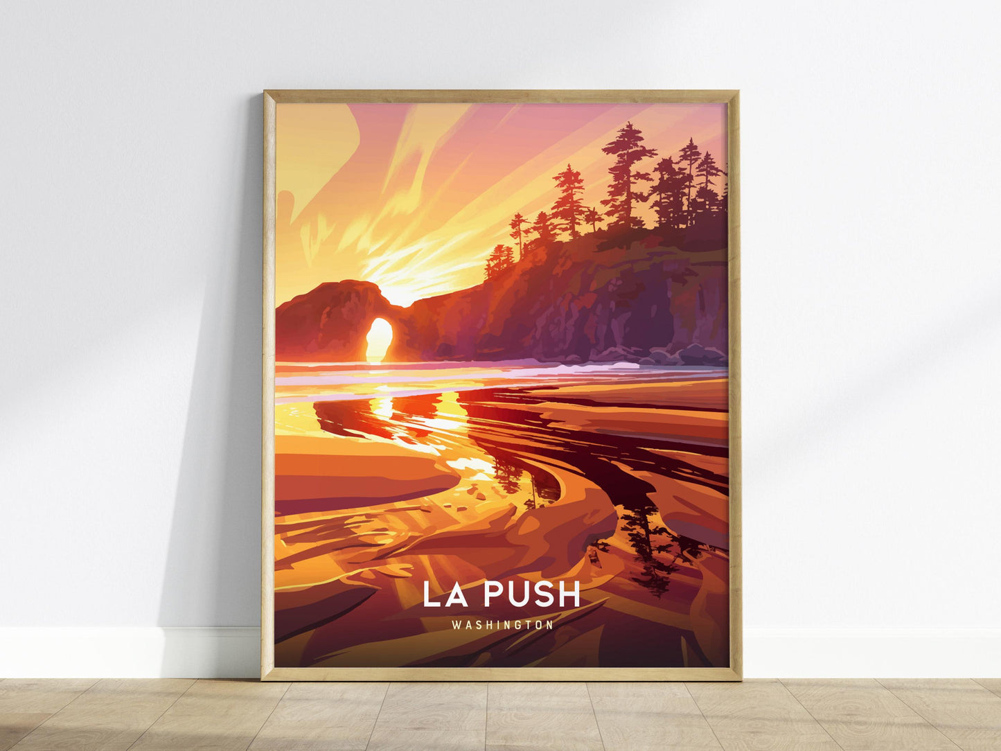 La Push Washington Sunset Beach Print Pacific Northwest Wall Art