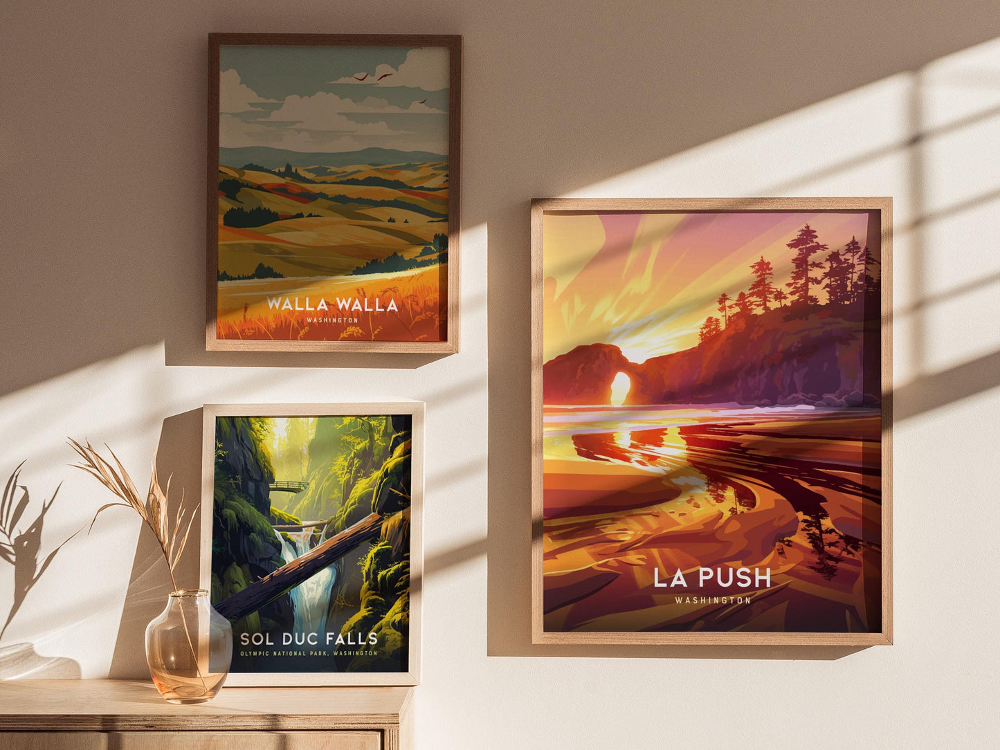 La Push Washington Sunset Beach Print Pacific Northwest Wall Art