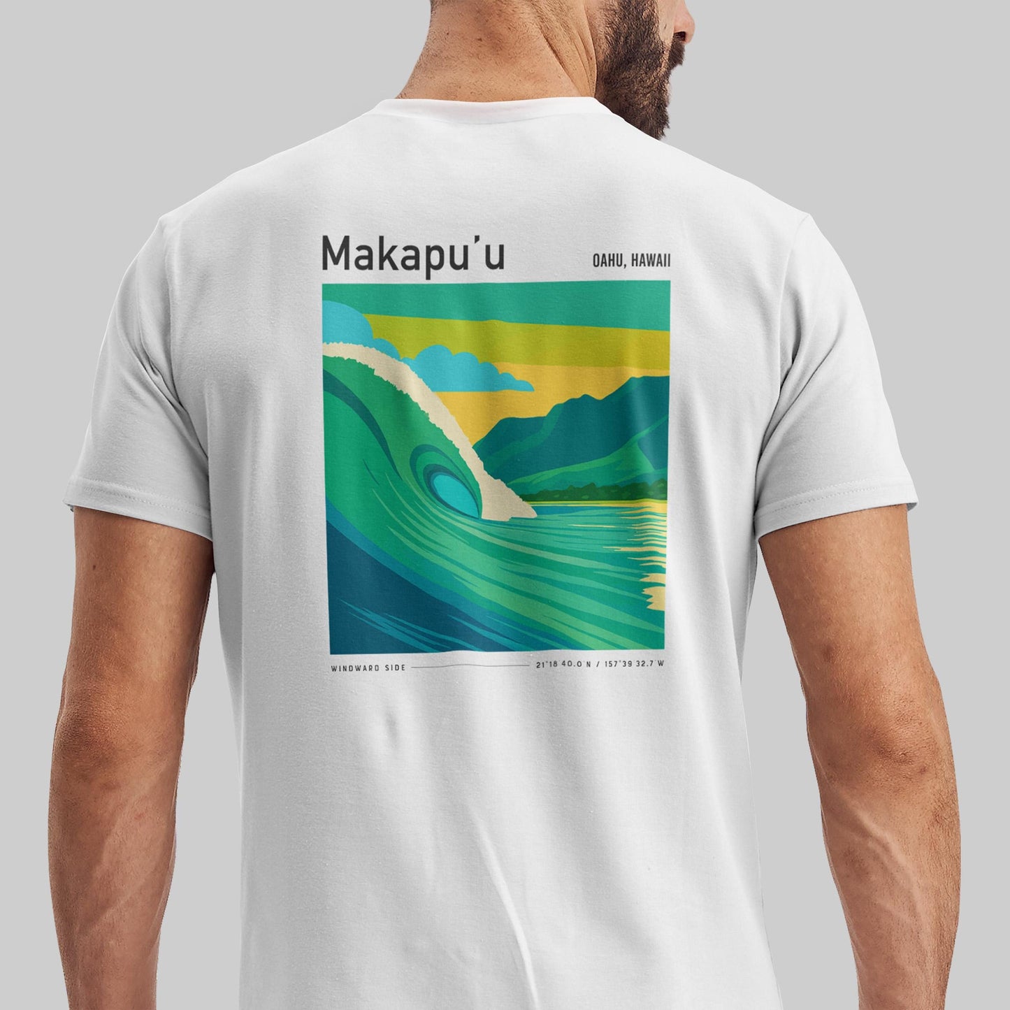 Makapu'u Surf Spot Windward Side East Oahu Hawaii Vintage Surf Shirt Pocket Tee
