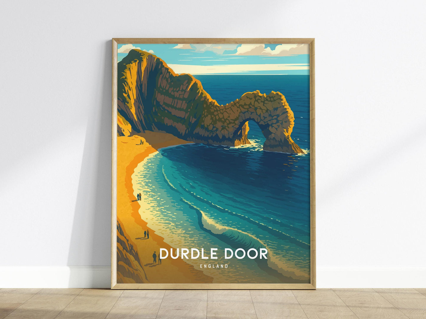 Durdle Door England Jurassic Coast Sea Arch Seascape Framed Unframed UK Travel Print Wall Art
