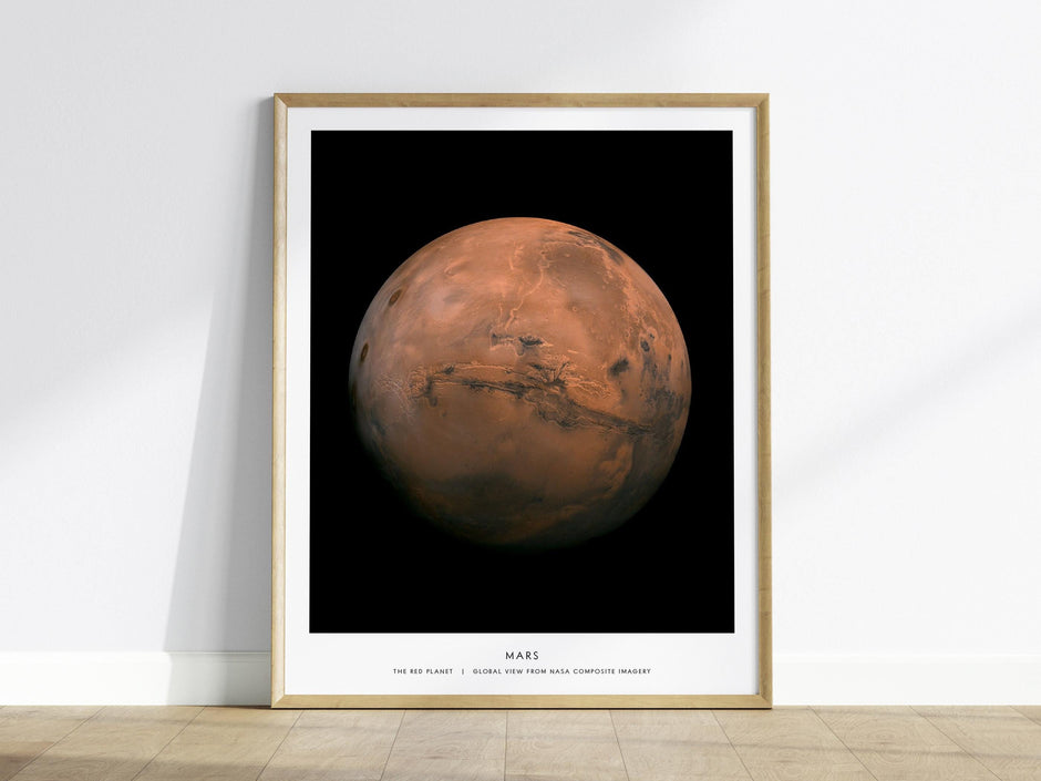 Mars Planet NASA Red Planet Outer Space Astronomy Science Print Wall Art