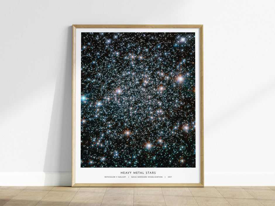 Heavy Metal Stars NASA Space Reticulum II Galaxy Celestial Wall Art