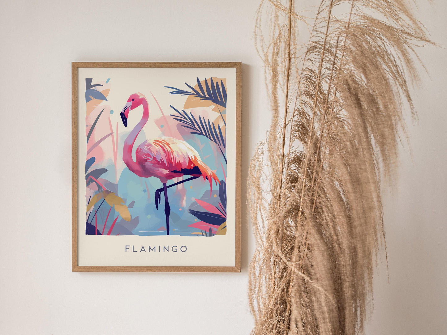 Pink Flamingo Tropical Bird Lover South Florida Audubon Print Wall Art