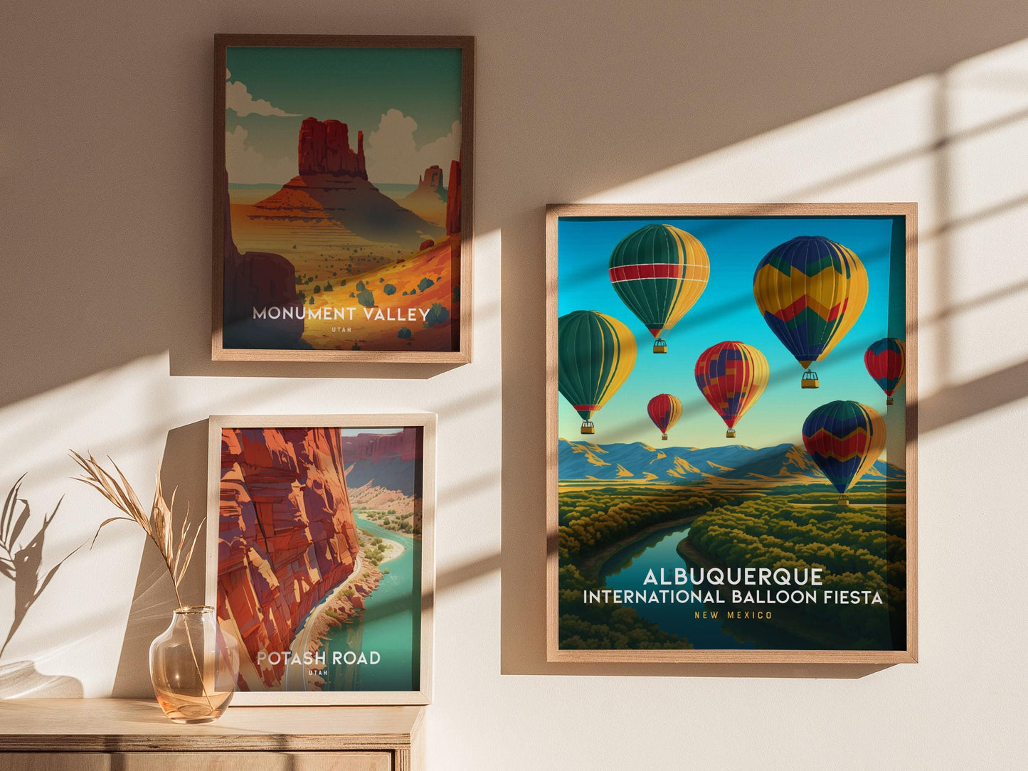 Albuquerque Balloon Fiesta New Mexico Festival Framed Unframed Travel Print Wall Art
