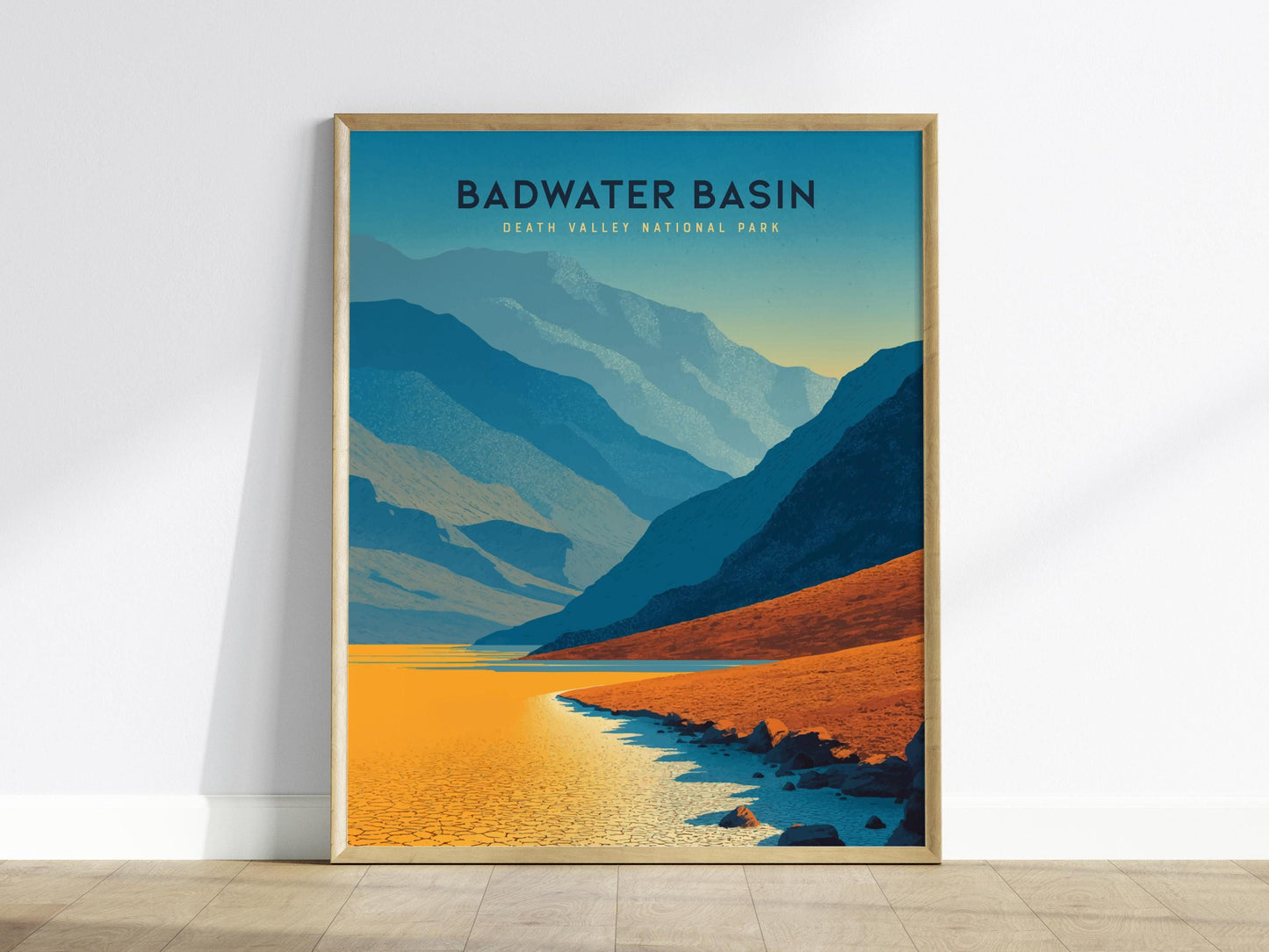 Badwater Basin Death Valley National Park California Mojave Desert Framed Unframed Travel Print Wall Art