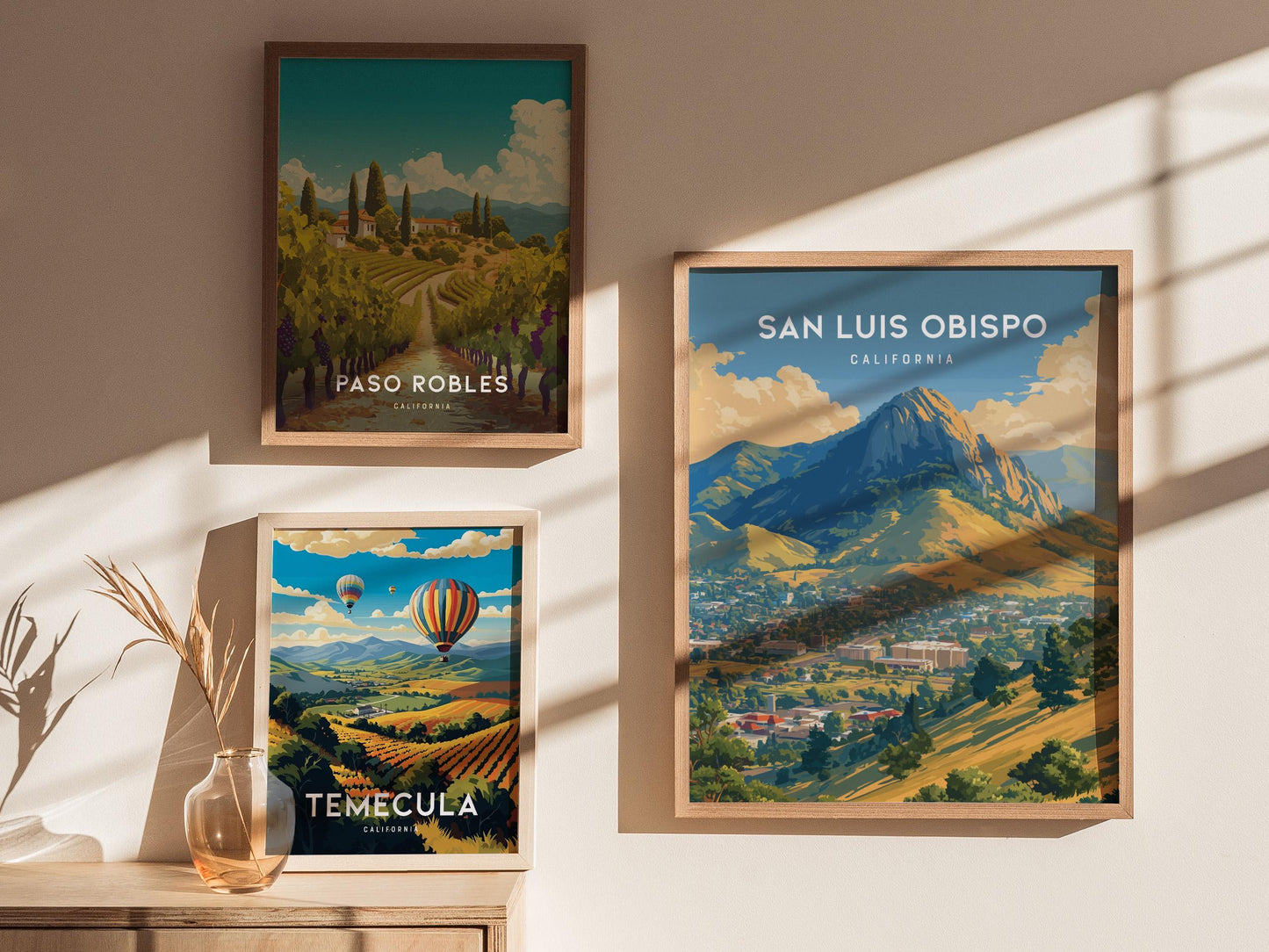 San Luis Obispo Bishop Peak Central Coast California SLO Framed Unframed Travel Print Wall Art