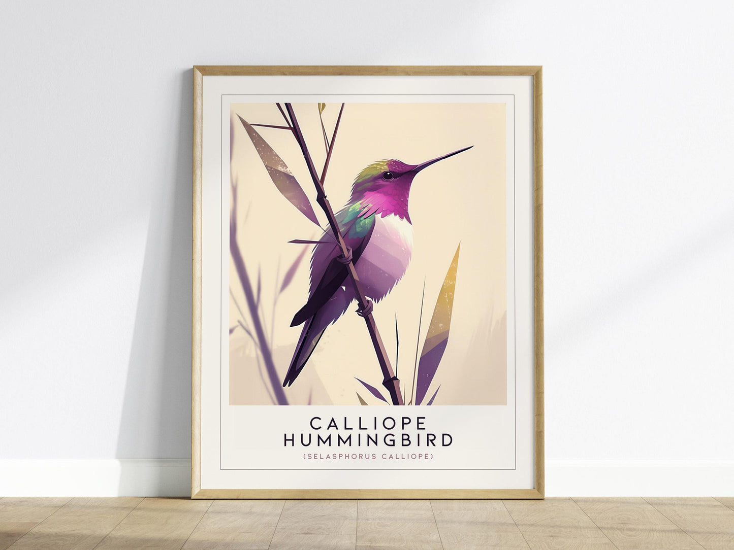 Calliope Hummingbird Audubon Print | Bird Lover Wall Art | Framed or Unframed