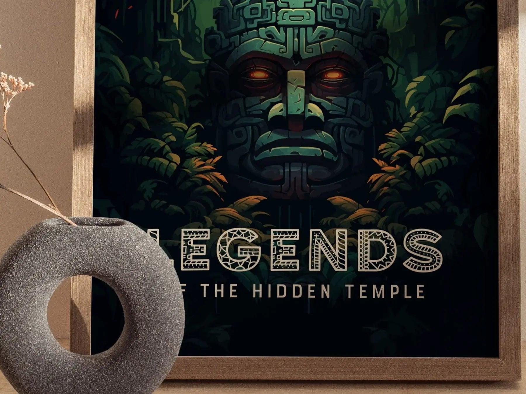 Legends Of The Hidden Temple Nickelodeon Framed Wall Art | 90s Nick Fan Nostalgia Poster Design | 1990s Nostalgic Unframed Print Home Decor - Swell Scenes