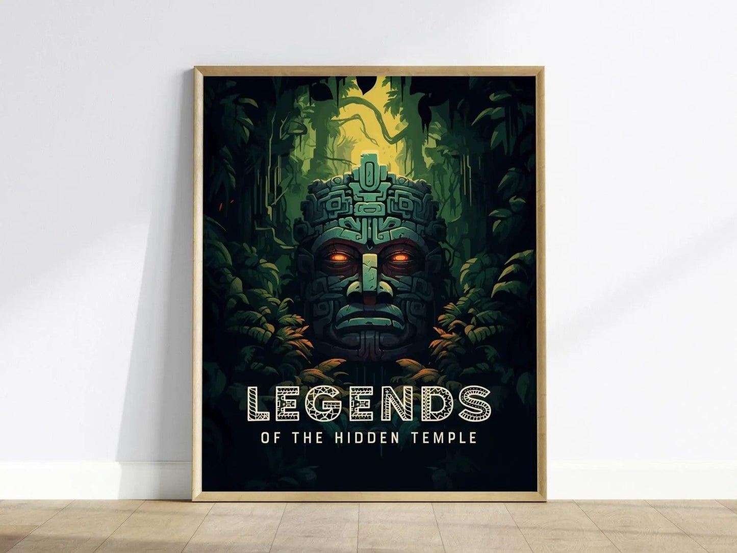 Legends Of The Hidden Temple Nickelodeon Framed Wall Art | 90s Nick Fan Nostalgia Poster Design | 1990s Nostalgic Unframed Print Home Decor - Swell Scenes