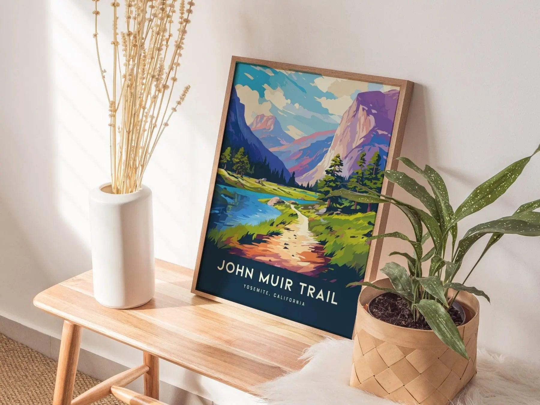 John Muir Trail, Yosemite, Sierra Nevada, Sequoia National Parks, California - Wall Art Poster Design Travel Print Hiker Backpacker Gift - Swell Scenes