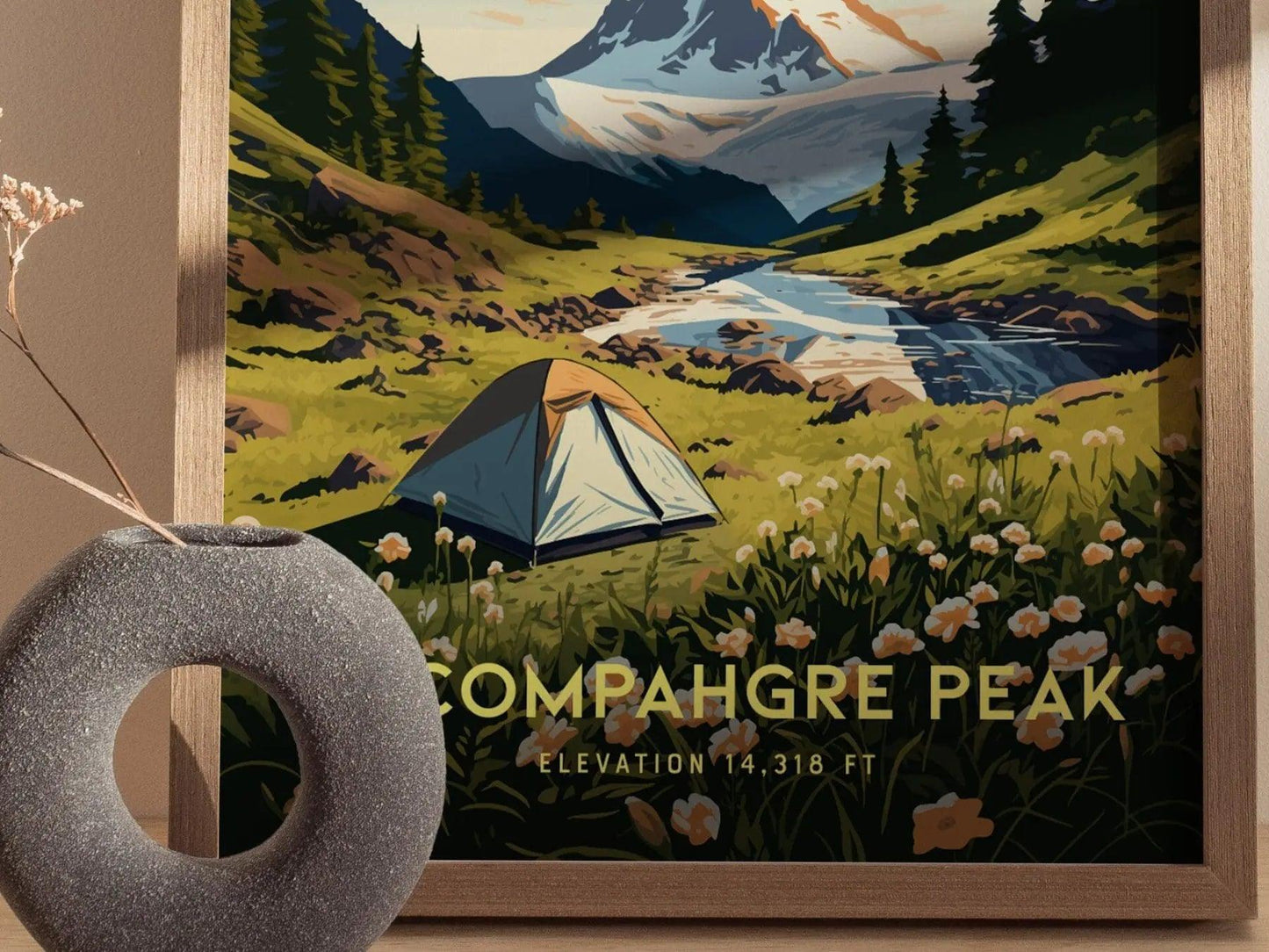 Uncompahgre Peak Colorado Fourteener, Framed Wall Art