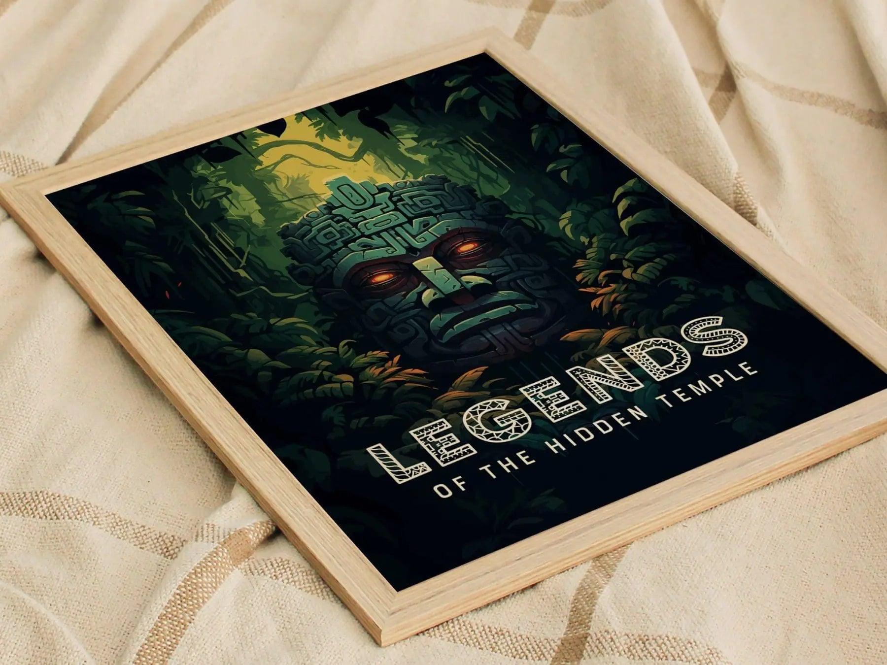 Legends Of The Hidden Temple Nickelodeon Framed Wall Art | 90s Nick Fan Nostalgia Poster Design | 1990s Nostalgic Unframed Print Home Decor - Swell Scenes