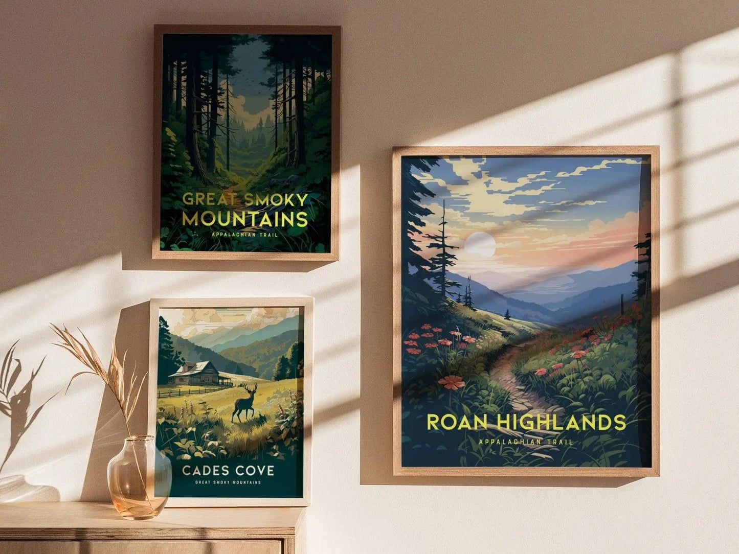 Roan Highlands Appalachian Trail, Framed Wall Art | AT, Carolina, Tennessee Mountains | Poster Hiker Backpacker Print Gift Idea Home Decor - Swell Scenes