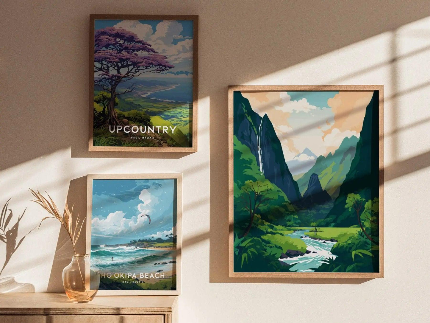 Iao Valley Needle, Maui, Hawaii (No Text) - Wall Art Poster Design Travel Rainforest Tropical Hawaiian Wailuku Print Gift Collection Set - Swell Scenes