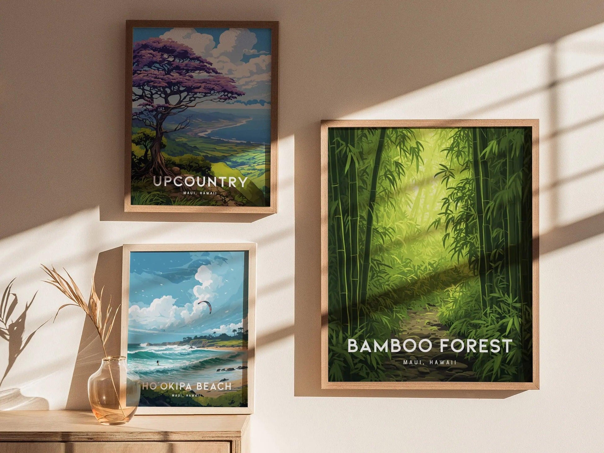 Bamboo Forest, Maui, Hawaii | Road To Hana Haiku Paia Hiking Trail Wall Art Poster Design Travel Print Travel Adventure Theme Tropical Gift - Swell Scenes